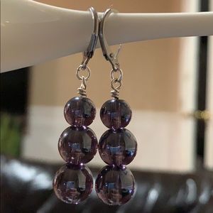 ❄️NEW Handmade glass bead earrings.❄️